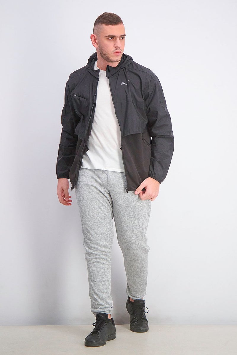 PUMA Men Plain Windbreaker Jacket, Black - Image 4